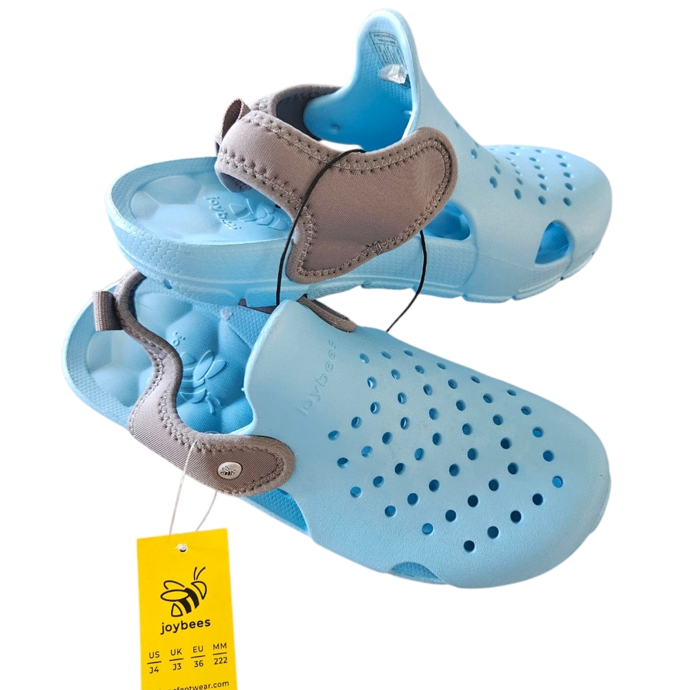 Joybees Size 4 Kids New Blue Clogs‎ Water Shoes